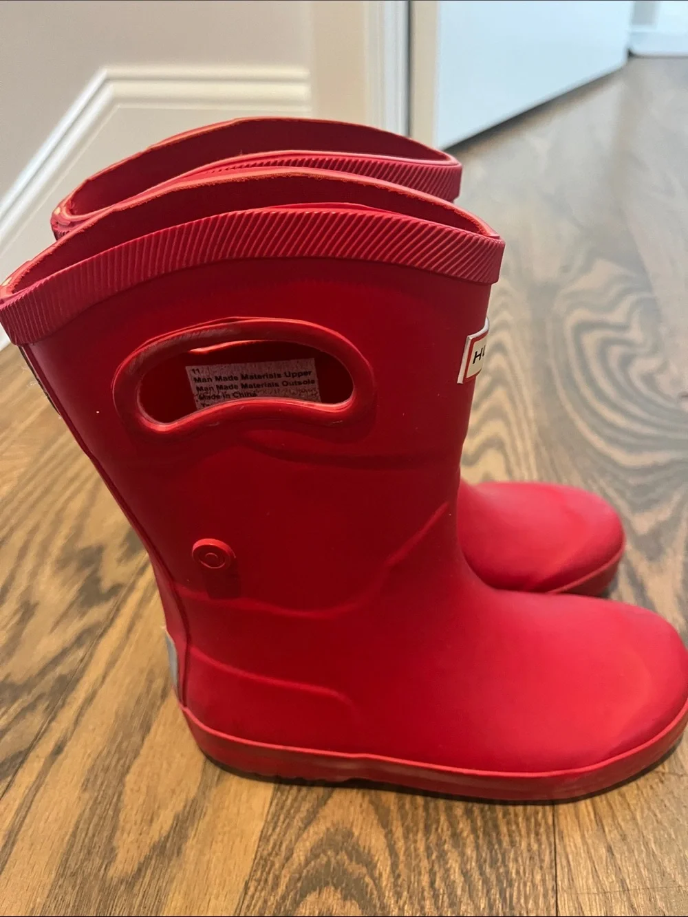 Hunter Kids Red Short Rain Boots